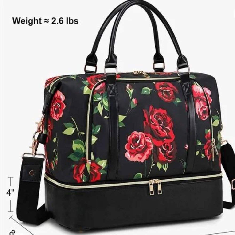 NWT Travel Weekender Bag Overnight Duffel Carry-on Tote Bag fit 15.6 Inch Laptop - Picture 3 of 8